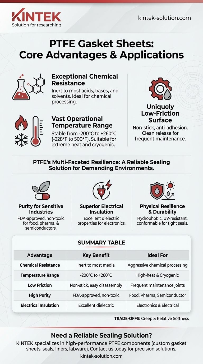 What are the advantages of using PTFE gasket sheets? Achieve Unmatched Chemical & Thermal Sealing Visual Guide