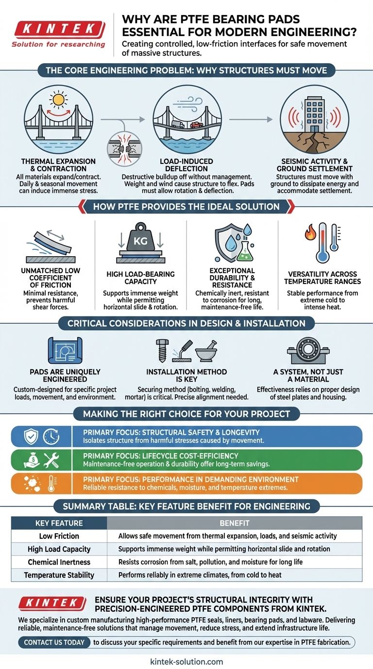 لماذا تعتبر وسادات المحامل المصنوعة من PTFE ضرورية؟ ضمان السلامة الهيكلية وطول العمر باستخدام حلول منخفضة الاحتكاك دليل مرئي
