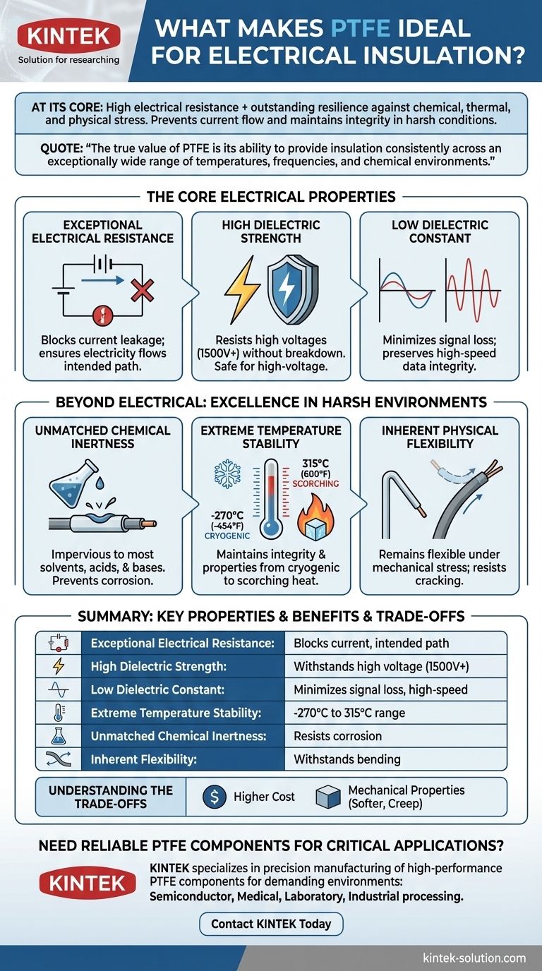 Cosa rende il PTFE ideale per l'isolamento elettrico? Prestazioni superiori in condizioni estreme Guida Visiva