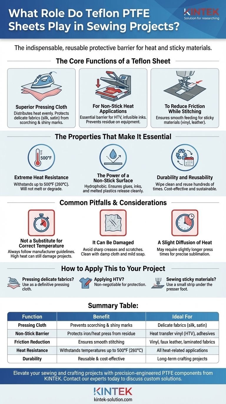¿Qué papel juegan las láminas de Teflón PTFE en los proyectos de costura? Logre resultados impecables y profesionales Guía Visual