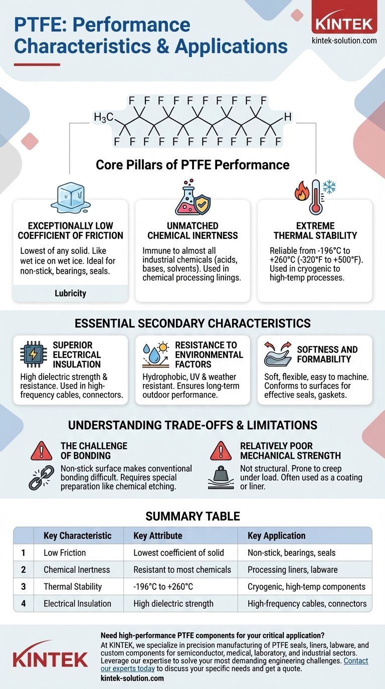 ما هي خصائص أداء PTFE؟ خمول كيميائي لا مثيل له واحتكاك منخفض دليل مرئي