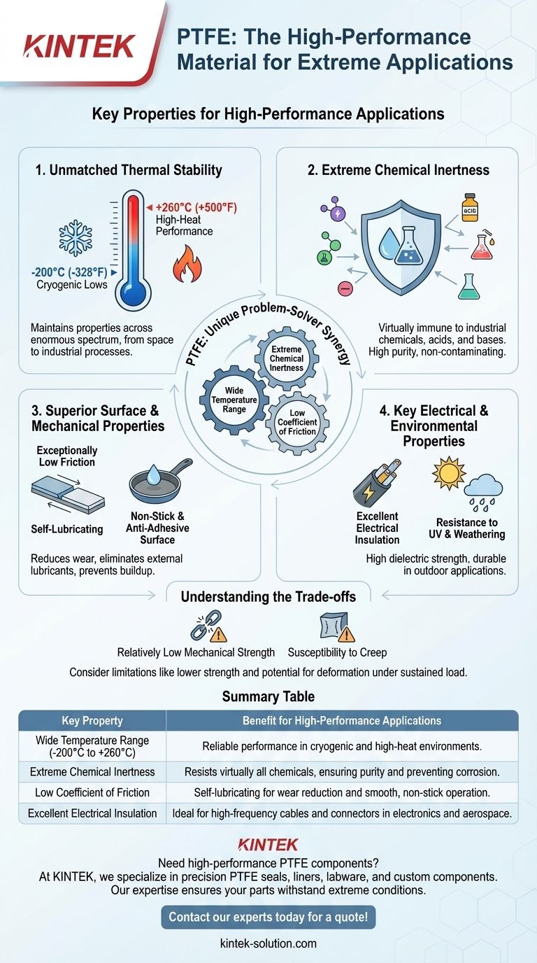 ما هي الخصائص الرئيسية لـ PTFE التي تجعله مناسبًا للتطبيقات عالية الأداء؟ افتح الأداء المتطرف دليل مرئي