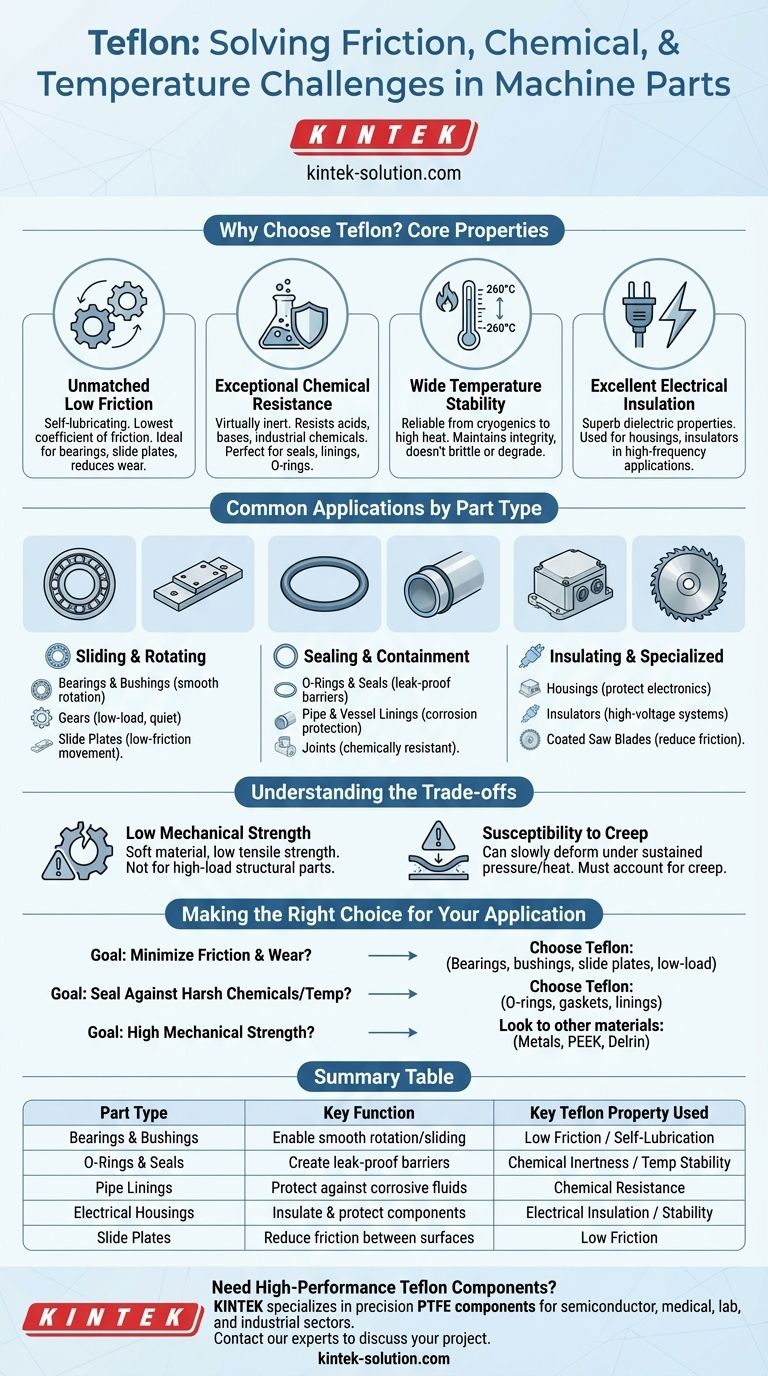 ما هي أجزاء الماكينات التي يمكن صنعها من التفلون؟ موانع التسرب، والمحامل، والمكونات للبيئات القاسية دليل مرئي