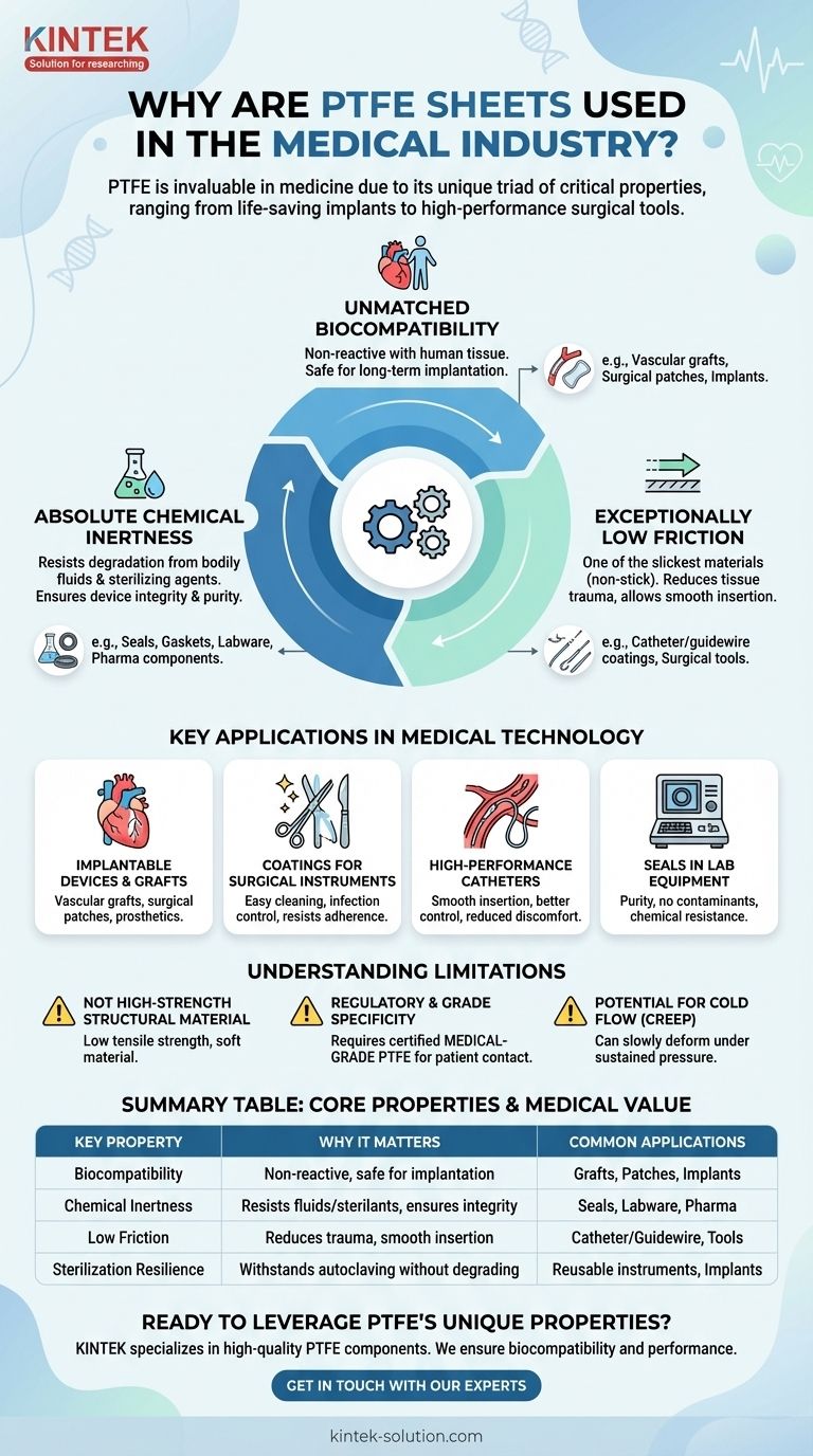 ¿Por qué se utilizan las láminas de PTFE en la industria médica? Por su biocompatibilidad, inercia y baja fricción Guía Visual