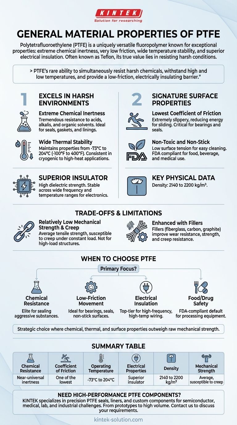 ¿Cuáles son las propiedades generales del material del PTFE? Descubra su extrema resistencia química y térmica Guía Visual