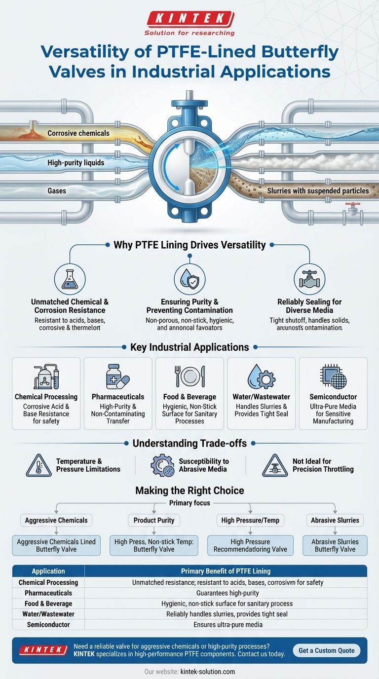 PTFEライニングバタフライバルブは、どのような種類の産業用途で多用途に使えますか？腐食性の高い流体や高純度の流体にも対応 ビジュアルガイド