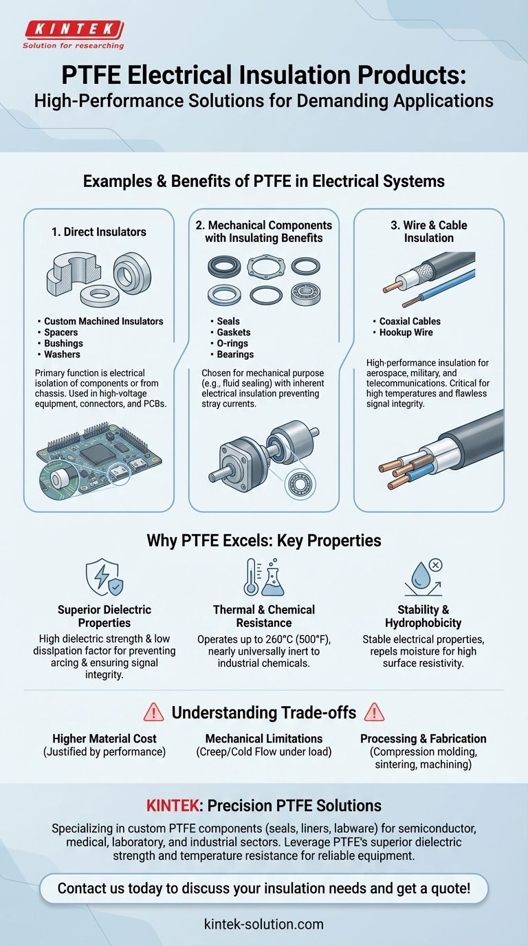 有哪些可以用聚四氟乙烯 (PTFE) 制造的电气绝缘产品示例？用于苛刻应用的高性能解决方案 图解指南