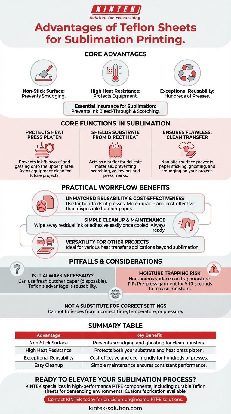 What advantages do Teflon sheets offer for sublimation printing? Achieve Flawless, Professional Transfers Visual Guide