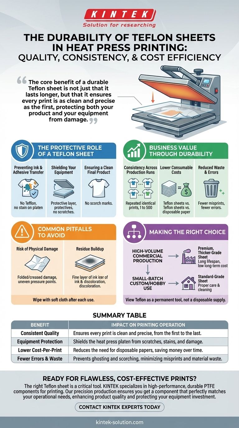 In che modo la durabilità dei fogli di Teflon avvantaggia le operazioni di stampa? Migliora la qualità e riduci i costi Guida Visiva