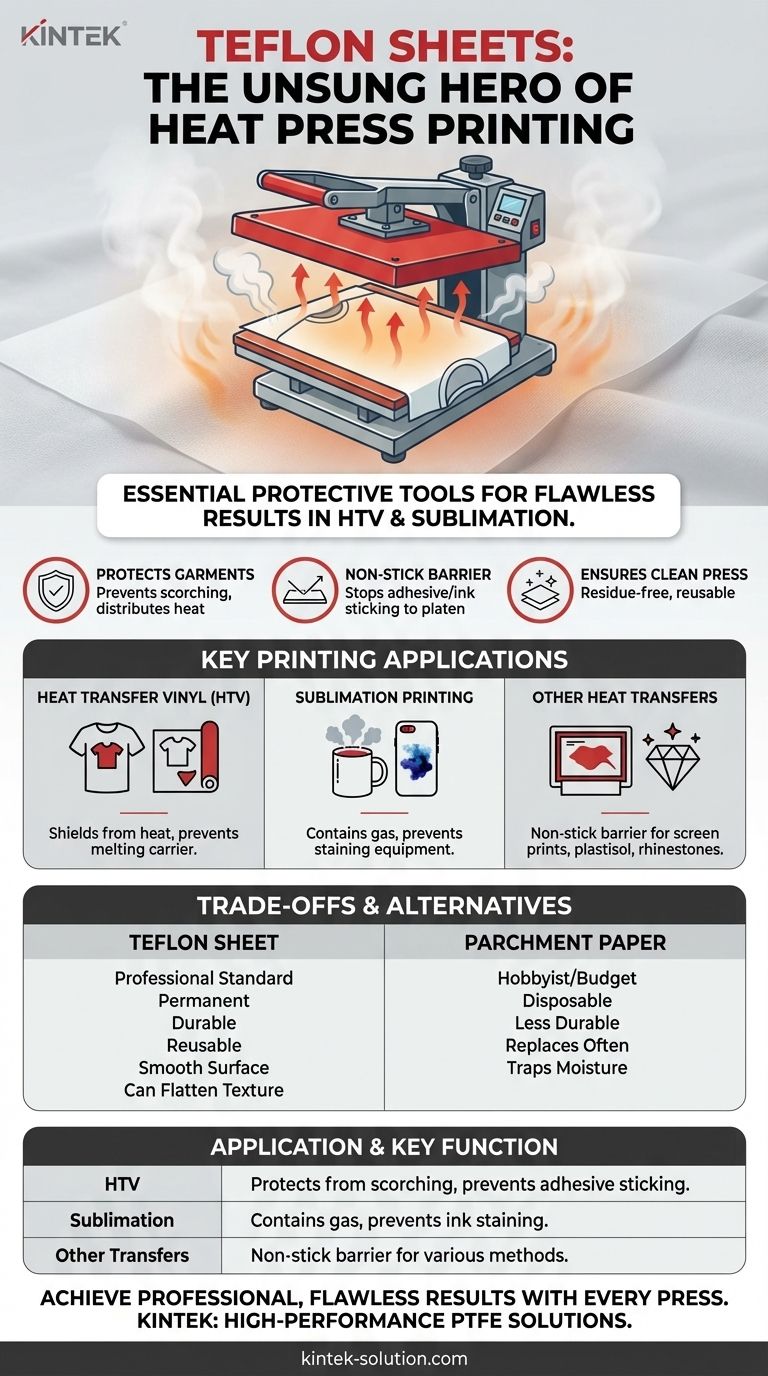What printing applications are Teflon sheets suitable for? Achieve Flawless Heat Transfers Visual Guide