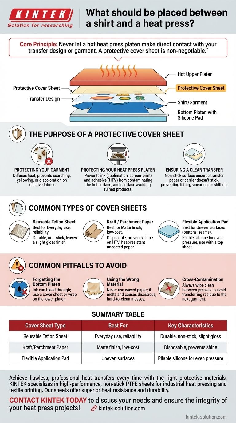 O que deve ser colocado entre uma camisa e uma prensa térmica? Proteja seu equipamento com a barreira correta Guia Visual