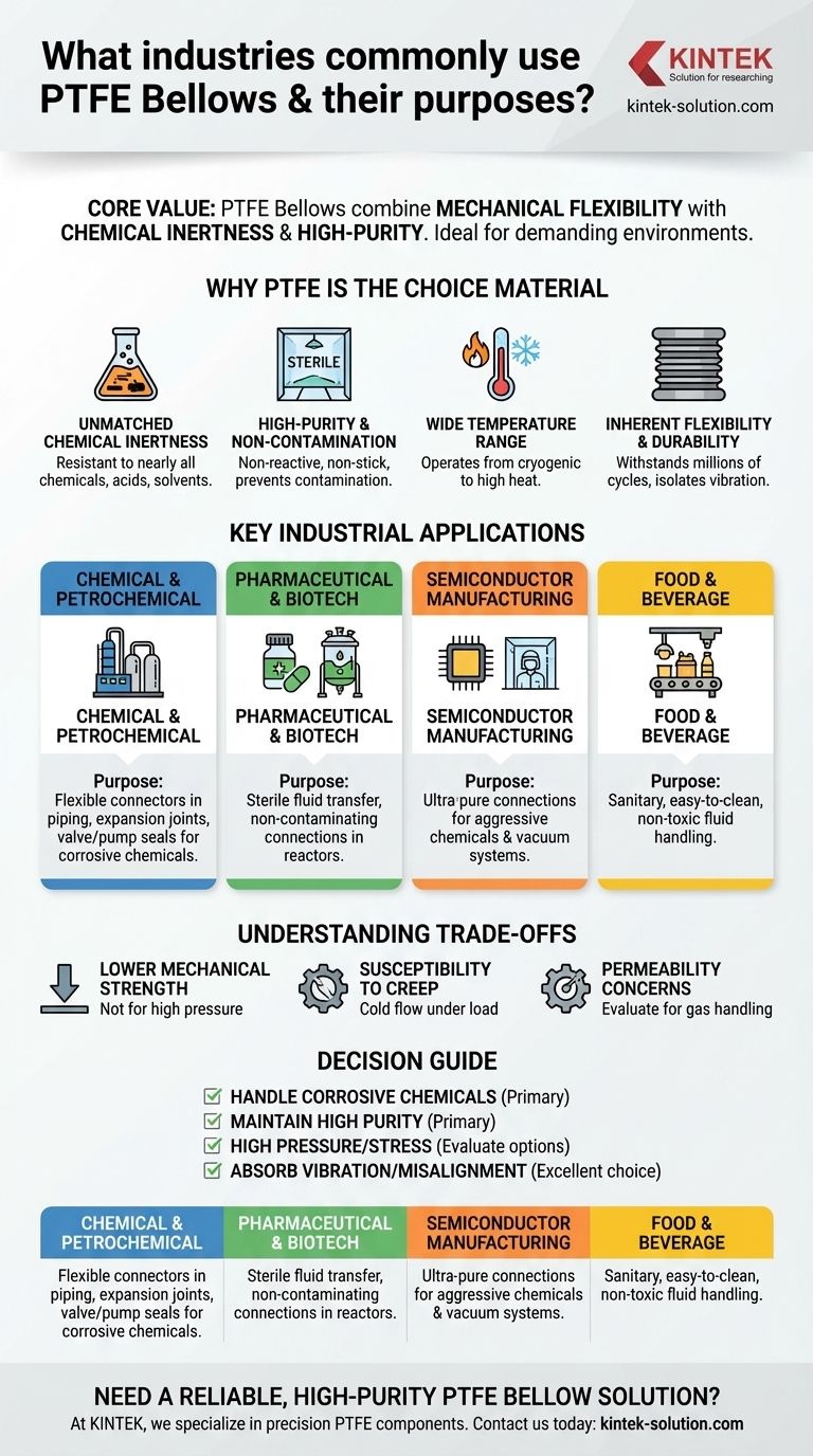 Quali settori utilizzano comunemente i soffioni in PTFE e per quali scopi? Applicazioni critiche nel settore chimico e dei semiconduttori Guida Visiva
