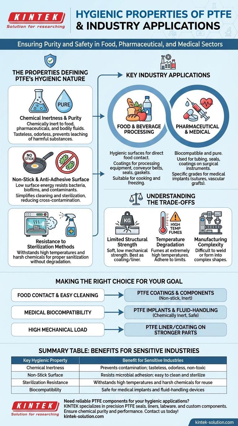 PTFEはその衛生的な特性により、どのような産業で使用できますか？食品、製薬、医療における純度と安全性を確保します。 ビジュアルガイド