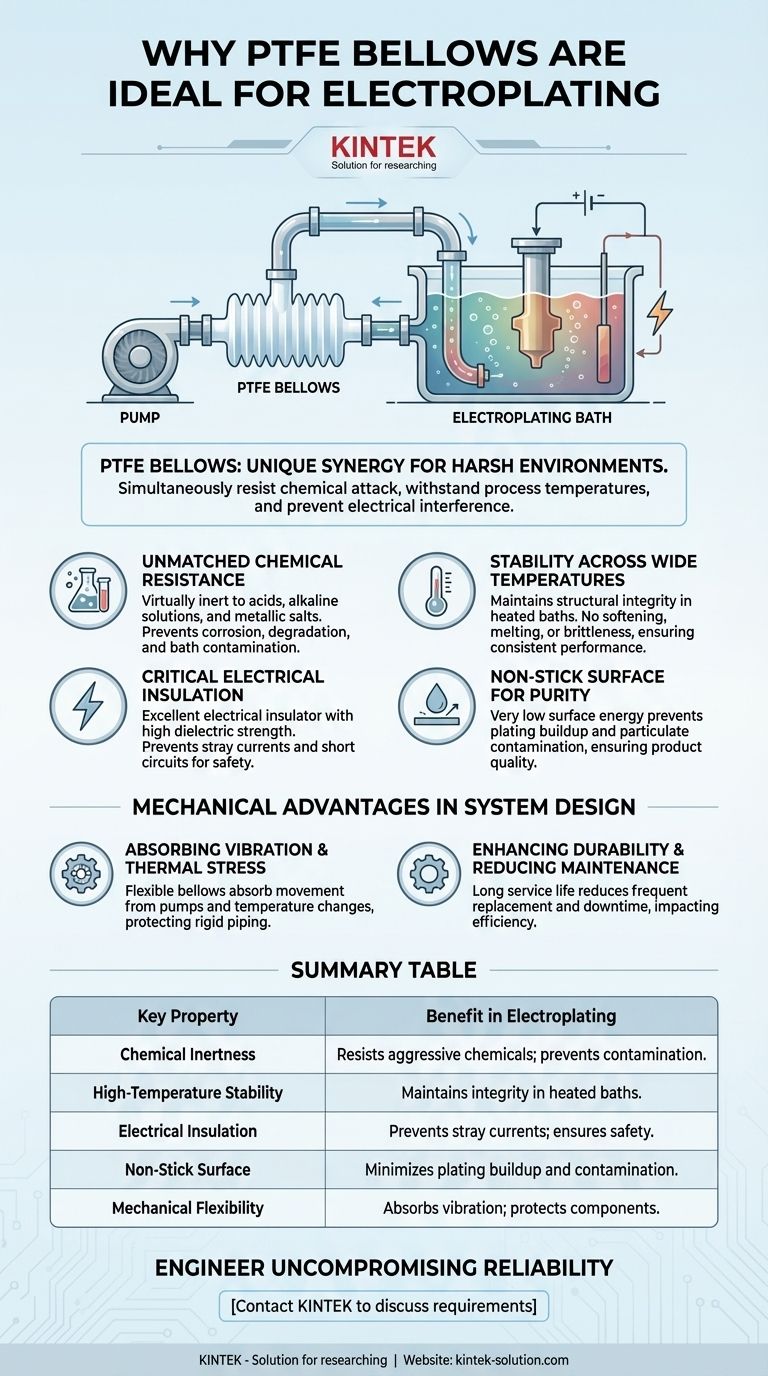 Por que as foles de PTFE são adequadas para processos de galvanoplastia? Domine Ambientes Químicos e Térmicos Hostis Guia Visual