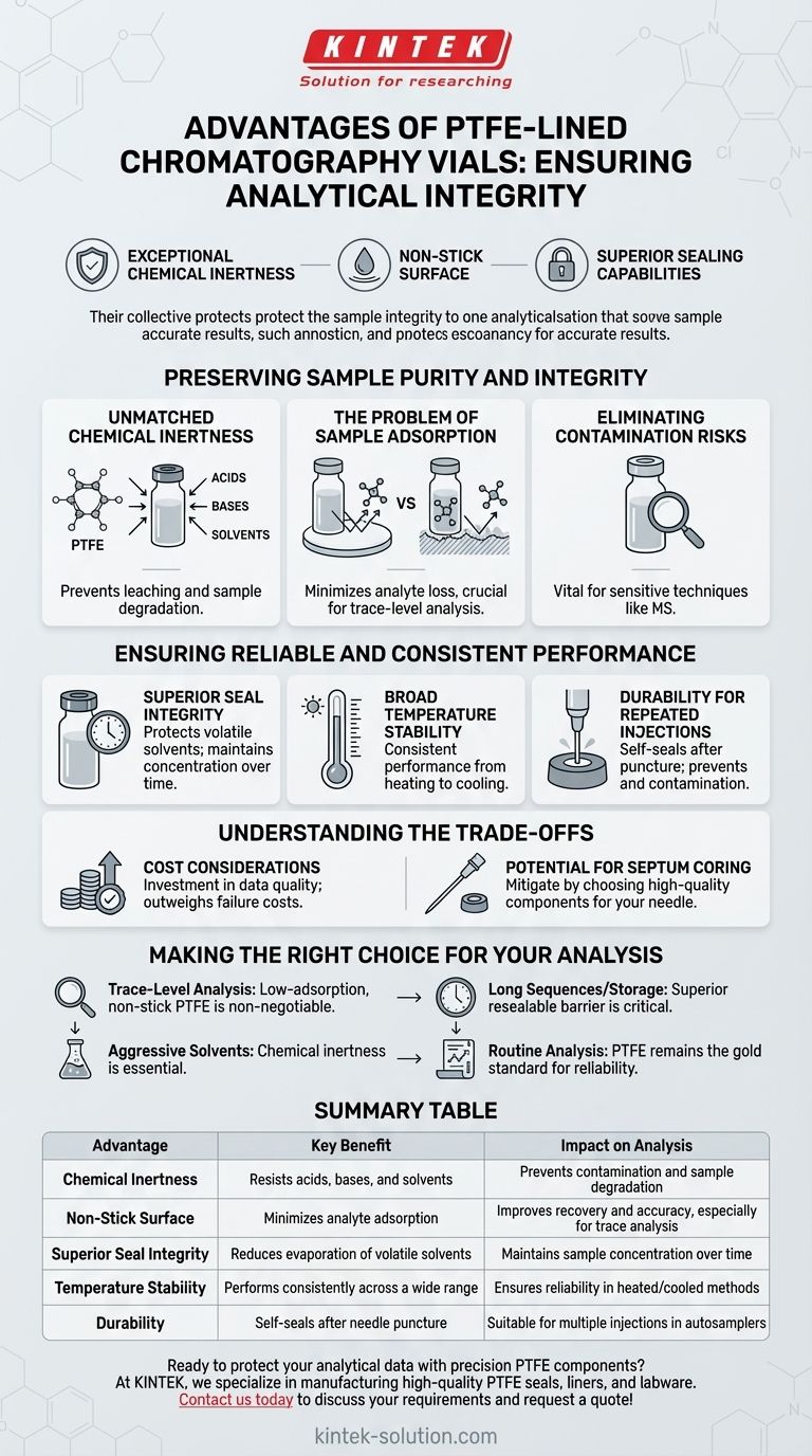 PTFEライニングクロマトグラフィーバイアルを使用する利点は何ですか？サンプルの完全性と正確な結果を保証します。 ビジュアルガイド