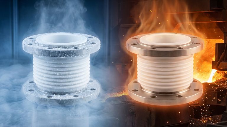 Qual é a faixa de temperatura para foles de PTFE soldados? Desbloqueie Desempenho Térmico Extremo