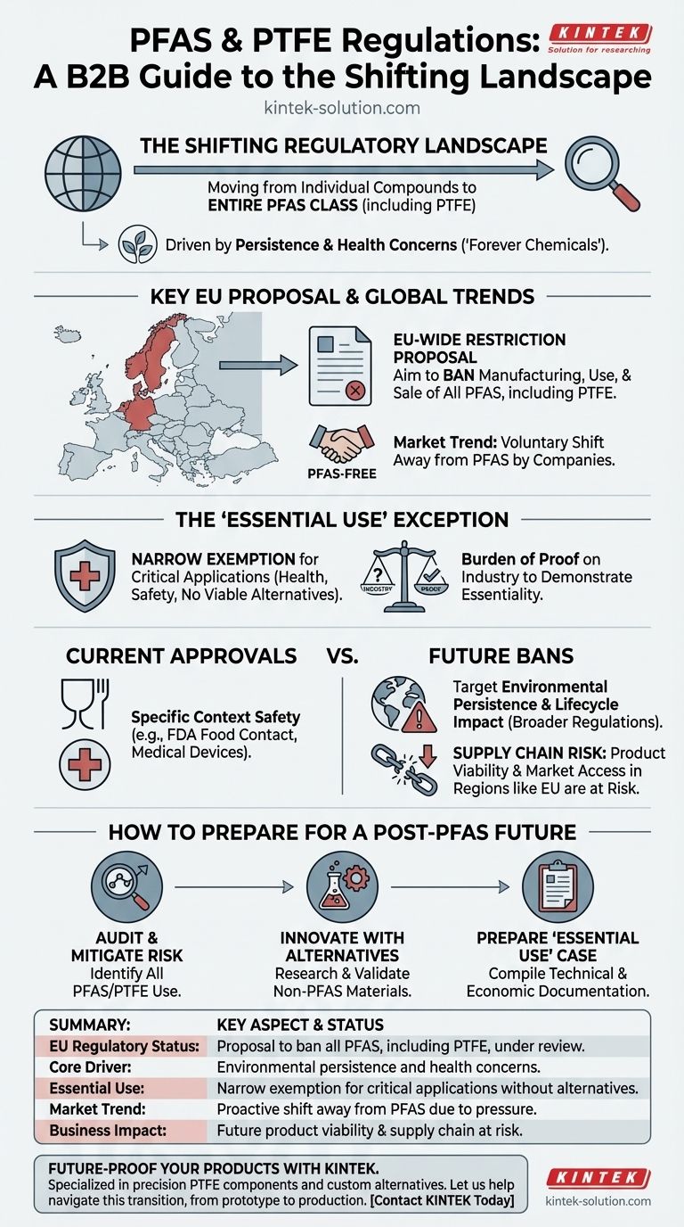 PTFE 및 기타 PFAS에 대한 규제나 제한이 있습니까? PFAS로부터의 글로벌 전환 탐색 시각적 가이드