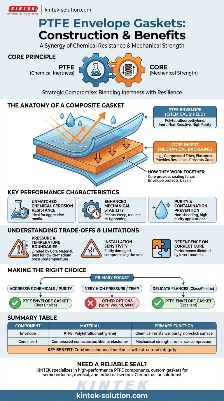 Cosa sono le guarnizioni a busta in PTFE e come sono costruite? Una guida alla tecnologia di tenuta composita Guida Visiva