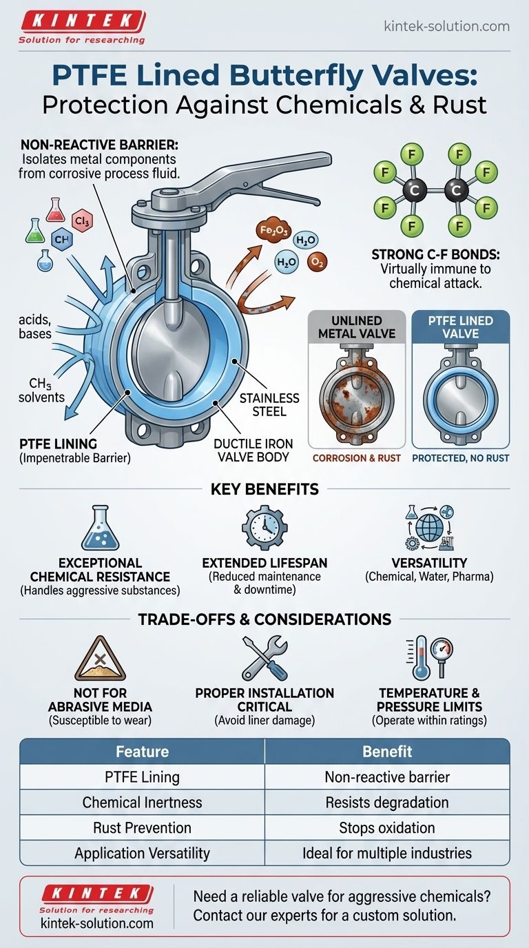 In che modo le valvole a farfalla rivestite in PTFE forniscono protezione contro agenti chimici e ruggine? Ottenere una resistenza alla corrosione superiore Guida Visiva