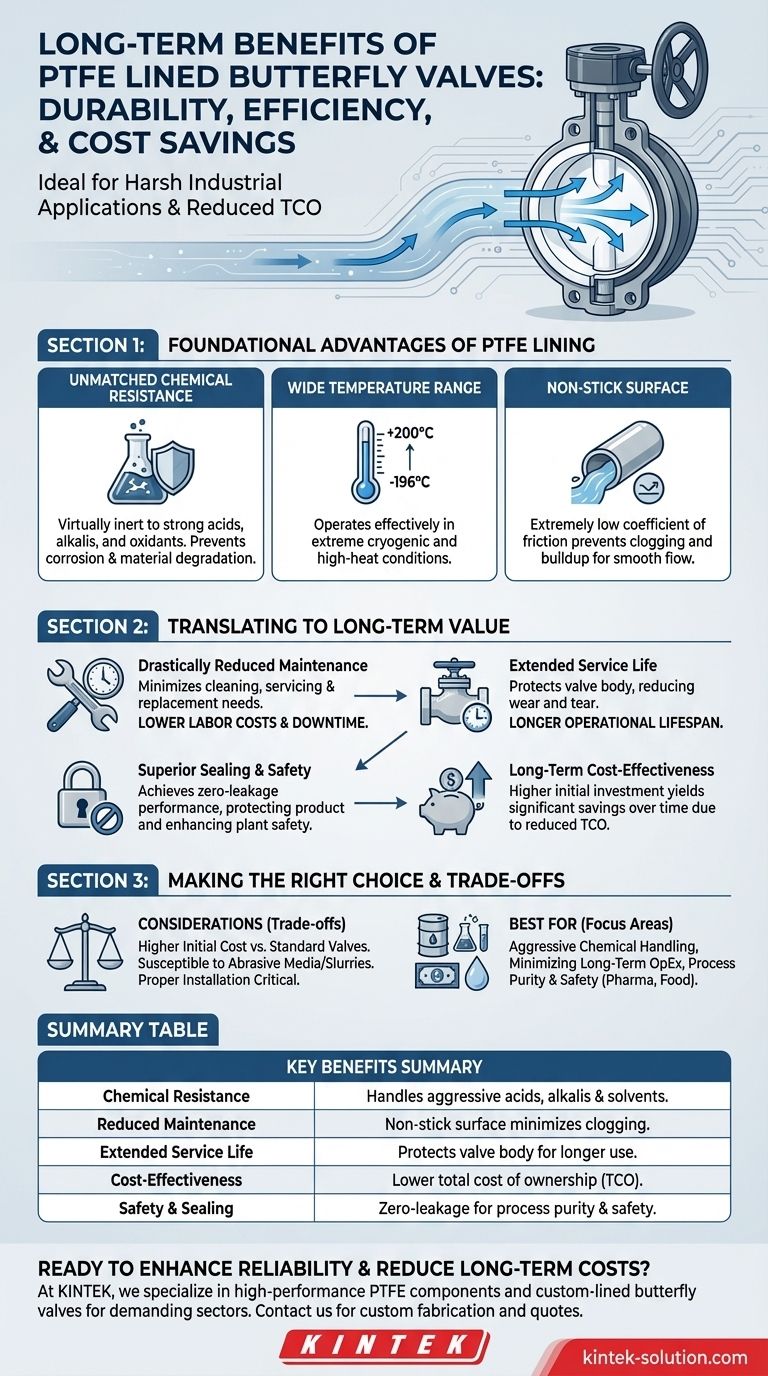 What are the long-term benefits of using PTFE lined butterfly valves? Achieve Lower Costs & Superior Reliability Visual Guide