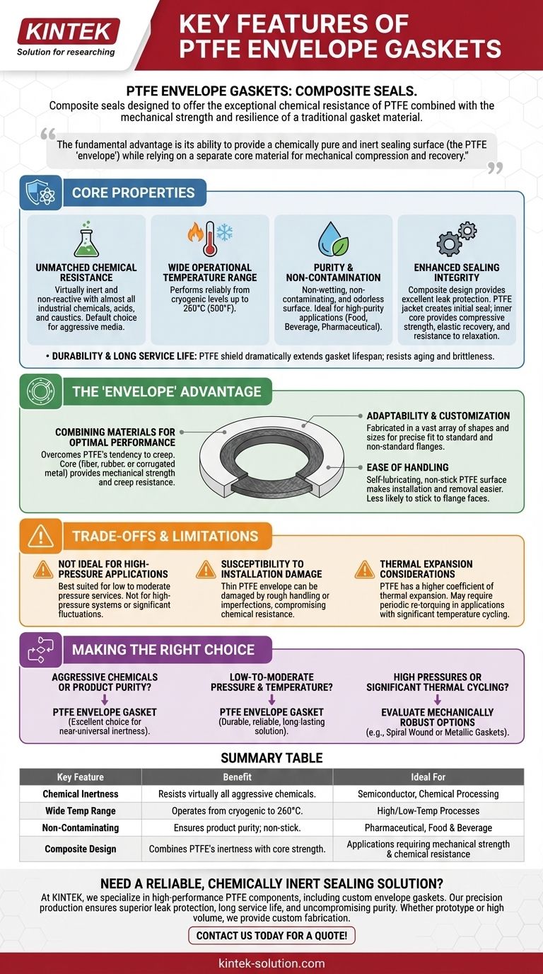 ما هي الميزات الرئيسية لحشيات غلاف PTFE؟ مقاومة كيميائية ومتانة لا مثيل لهما دليل مرئي