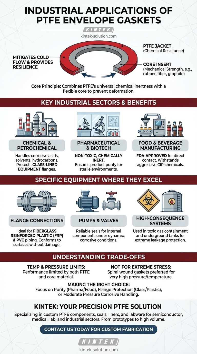 聚四氟乙烯包络垫片在工业设备中有哪些具体的应用？增强密封性能和耐化学性 图解指南