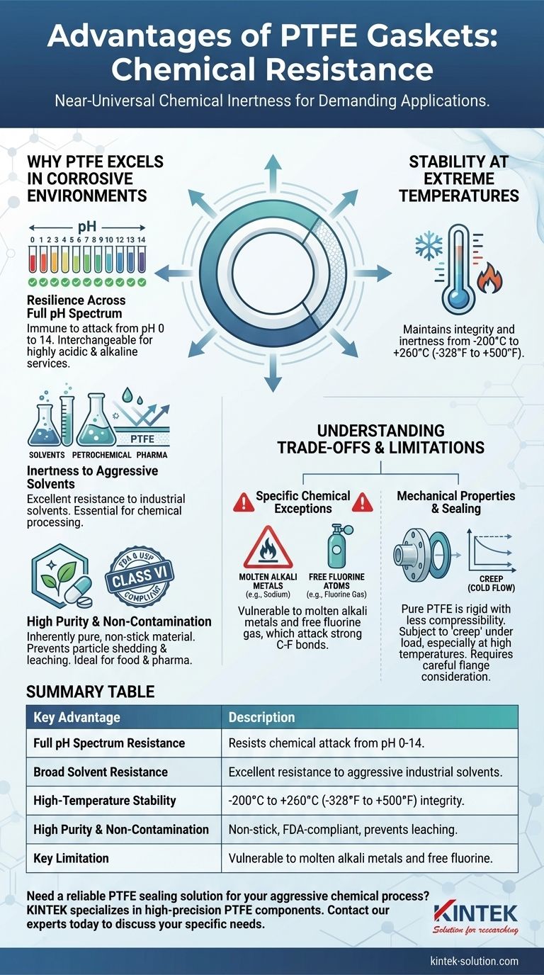 Quais são as vantagens das juntas de PTFE em termos de resistência química? Alcance uma Vedação Incomparável em Ambientes Corrosivos Guia Visual
