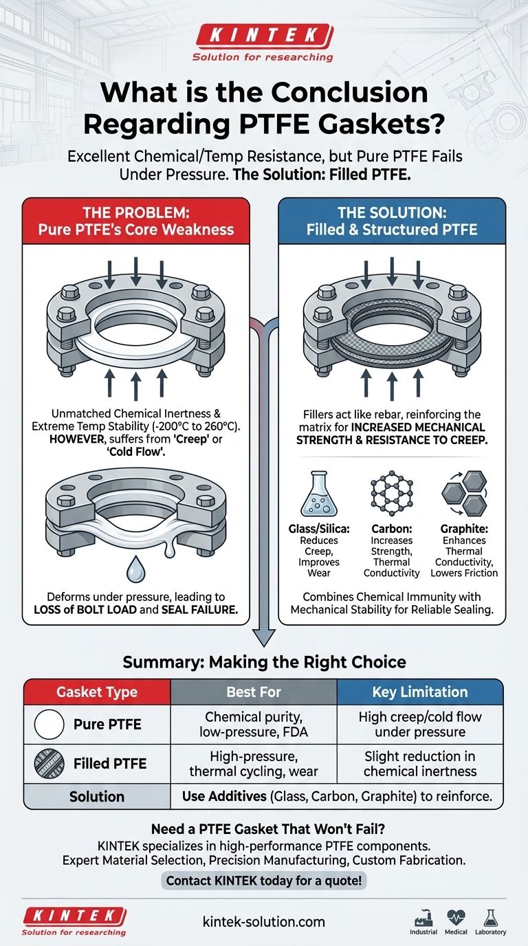 Каков вывод относительно использования прокладок из ПТФЭ? Максимизируйте герметичность с помощью правильного типа ПТФЭ Визуальное руководство
