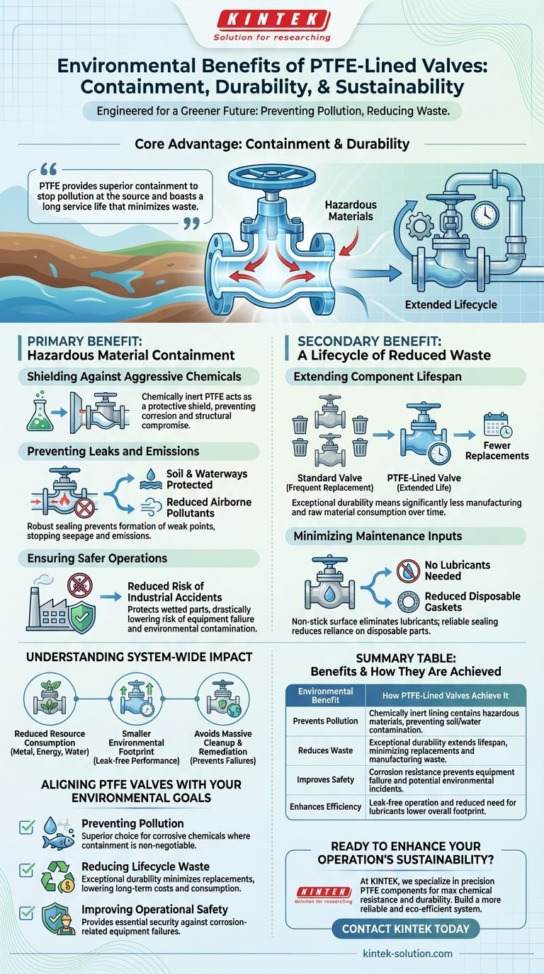 Como as válvulas revestidas com PTFE beneficiam o meio ambiente? Prevenir a Poluição e Reduzir o Desperdício Guia Visual