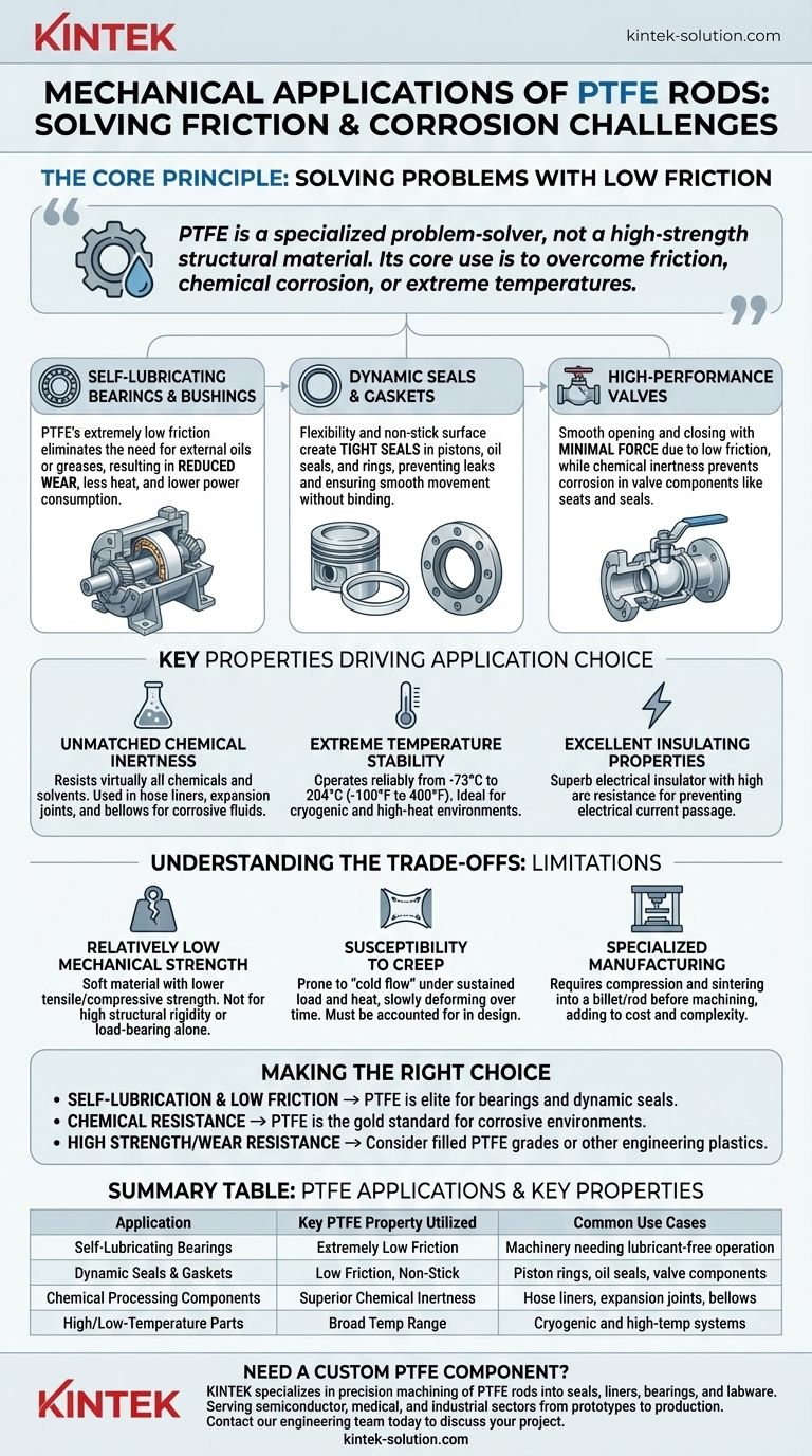 ما هي التطبيقات الميكانيكية لقضبان PTFE؟ حل مشاكل الاحتكاك والتآكل دليل مرئي