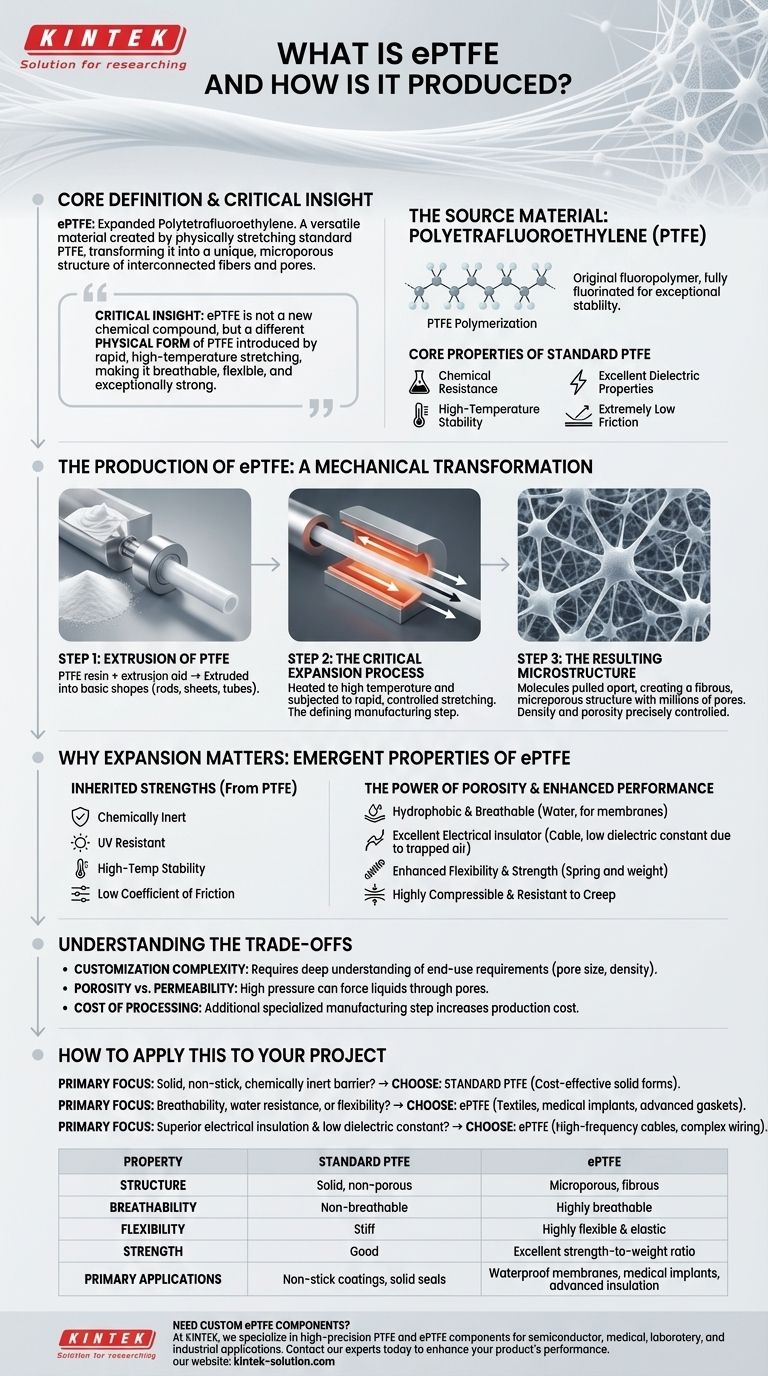 Qu'est-ce que l'ePTFE et comment est-il produit ? Libérez la puissance du PTFE microporeux Guide Visuel