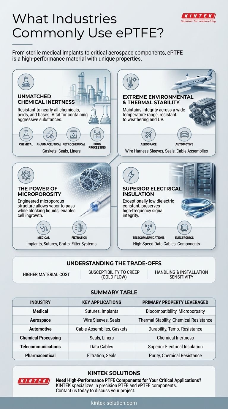 Quais setores usam comumente o ePTFE? Descubra onde este material de alto desempenho se destaca Guia Visual