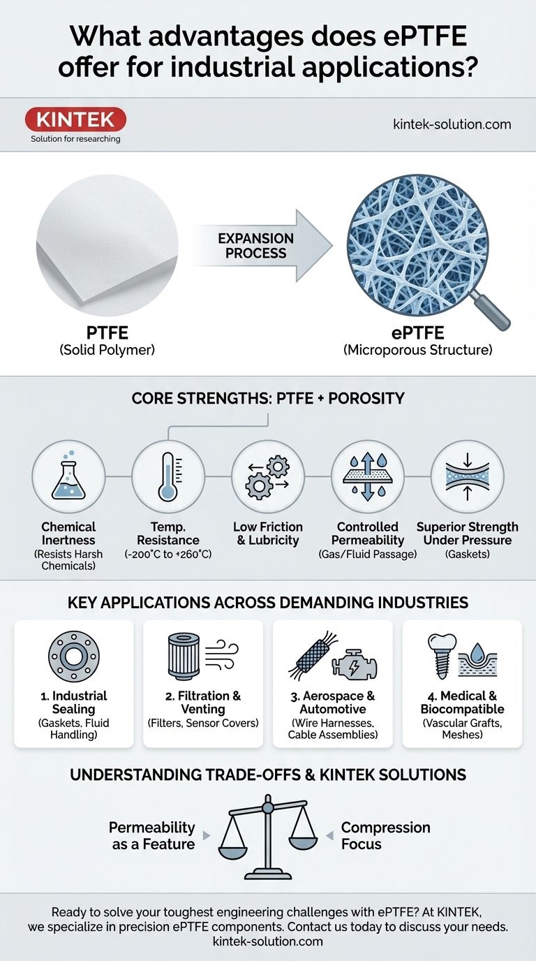 Quais vantagens o ePTFE oferece para aplicações industriais? Vedação, Filtração e Proteção Superiores Guia Visual
