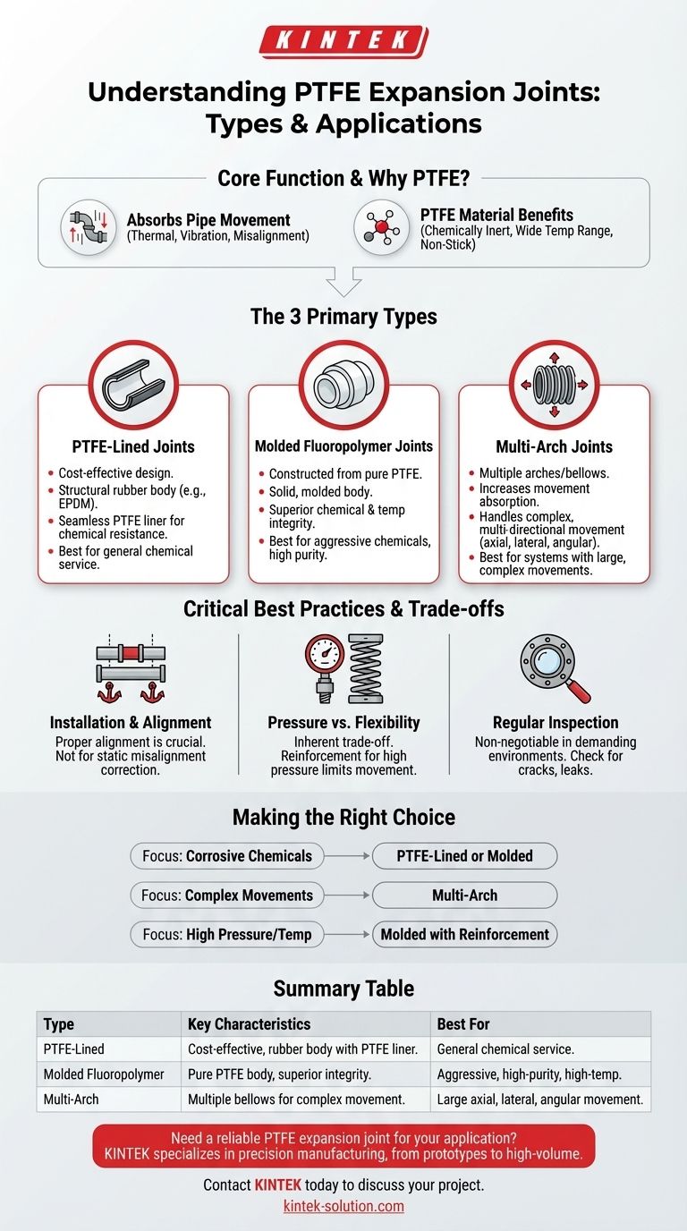 What are the types of PTFE expansion joints available? Find the Right Fit for Your Piping System Visual Guide