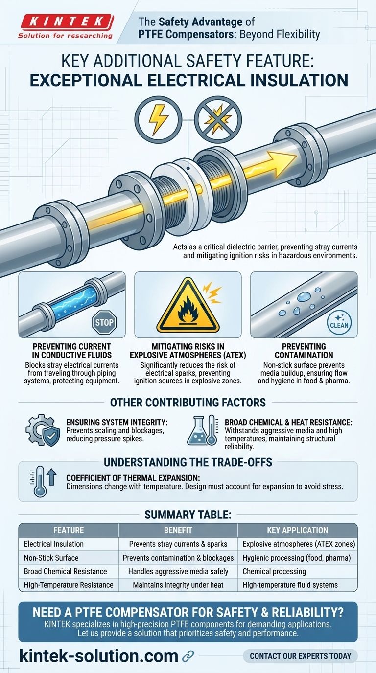 Qual característica de segurança adicional os compensadores de PTFE fornecem? Prevenir faíscas elétricas em ambientes perigosos Guia Visual
