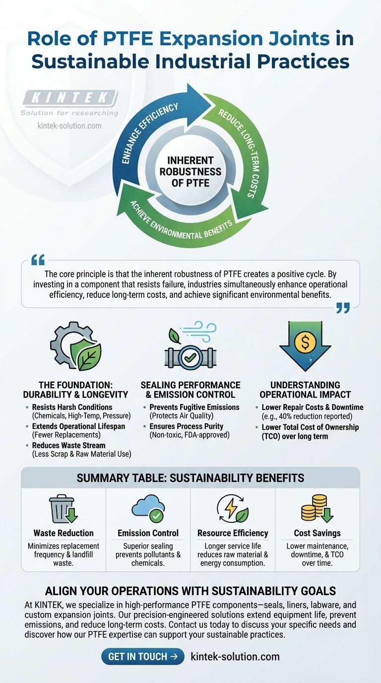 ما هو الدور الذي تلعبه وصلات التمدد المصنوعة من PTFE في الممارسات الصناعية المستدامة؟ تقليل النفايات والانبعاثات دليل مرئي