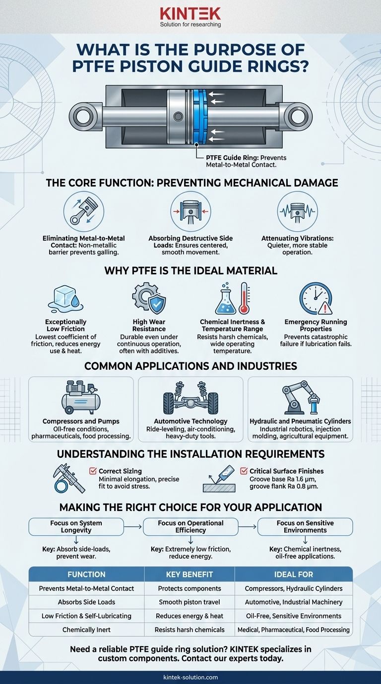Qual é o propósito dos anéis de guia de pistão de PTFE? Prevenir o desgaste dispendioso no seu equipamento Guia Visual