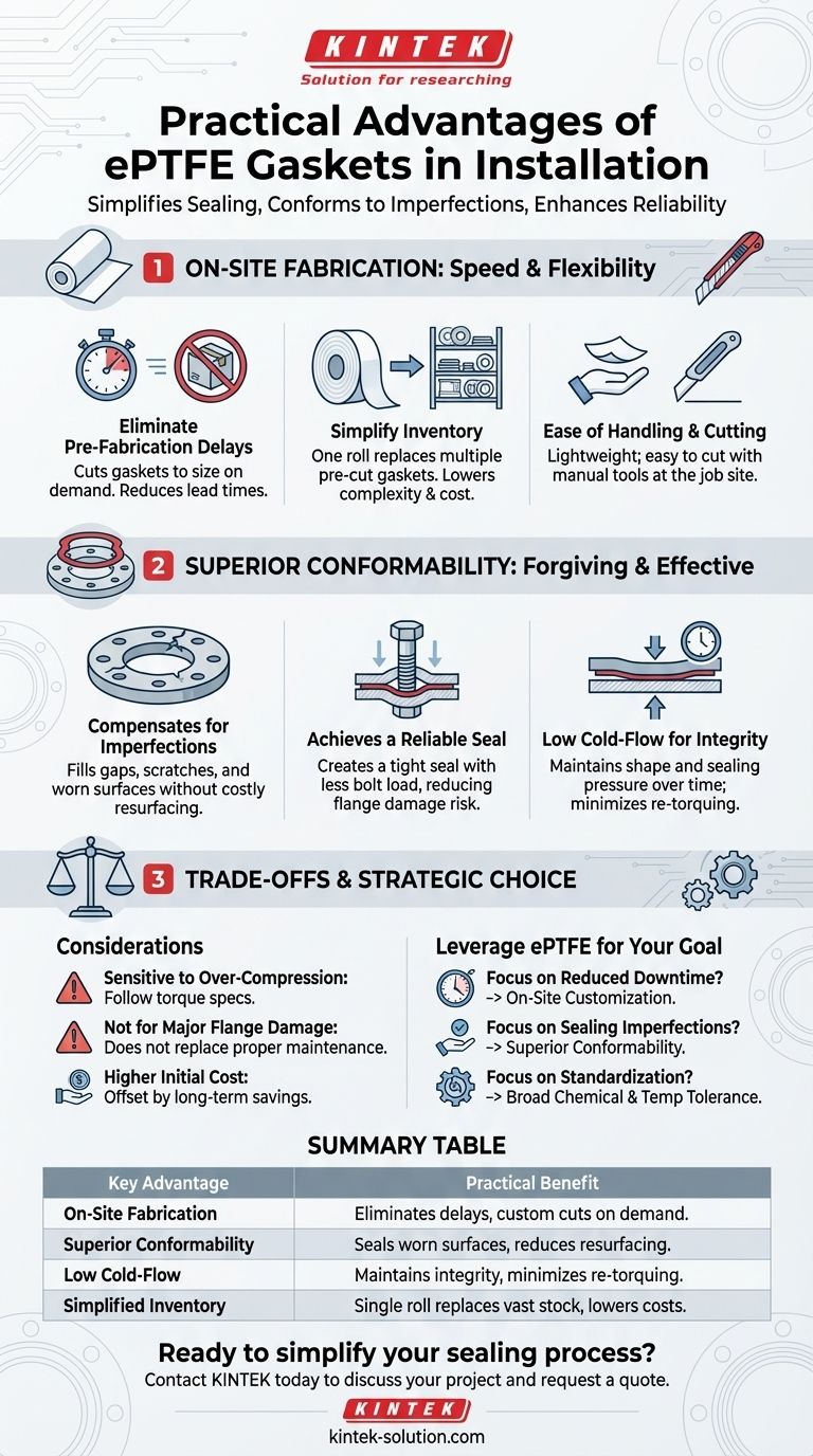 ePTFEガスケットの設置における実用的な利点は何ですか？現場での製作によりシーリングを簡素化 ビジュアルガイド