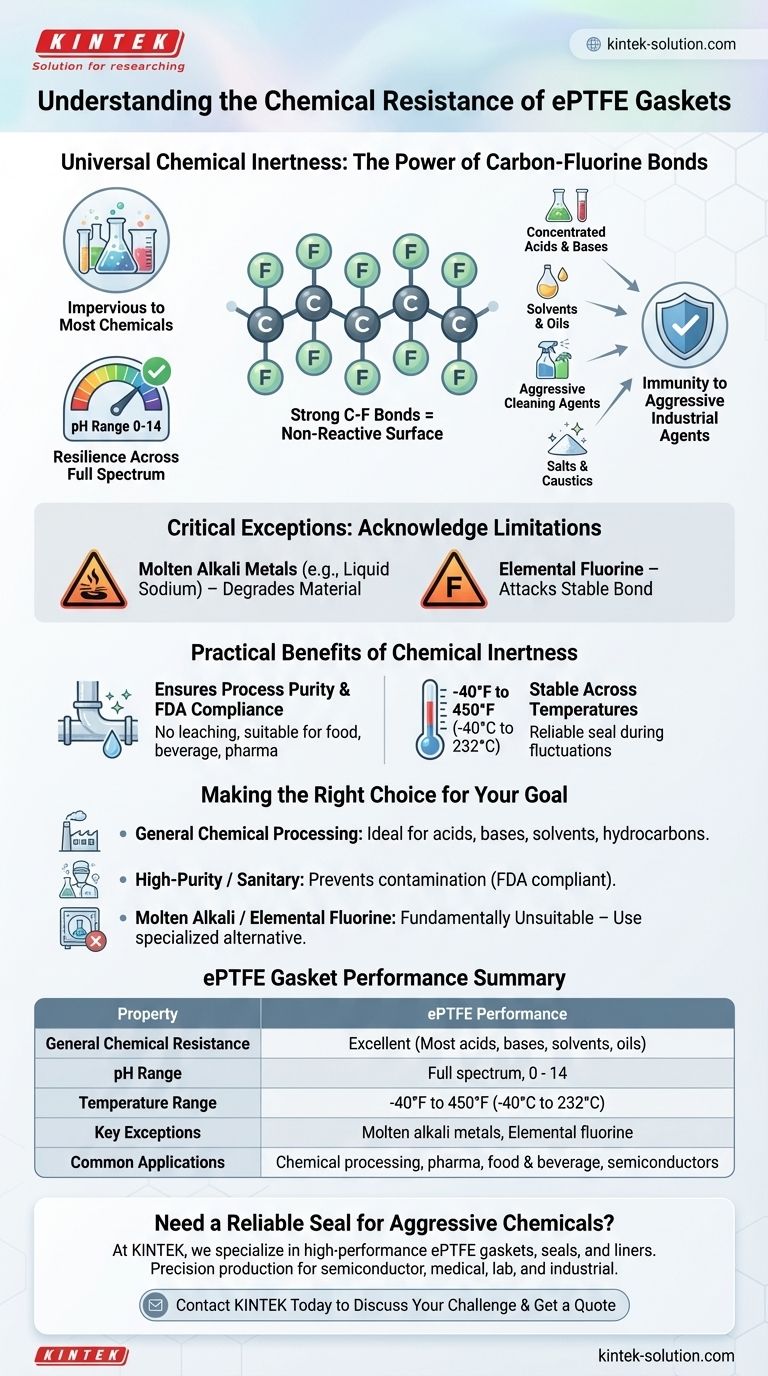 Quale resistenza chimica hanno le guarnizioni in ePTFE? Tenuta superiore per prodotti chimici aggressivi Guida Visiva