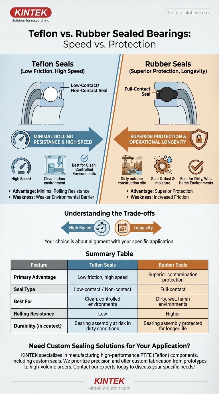 Quali sono le differenze tra i cuscinetti sigillati in Teflon e quelli sigillati in gomma? Scegliere la guarnizione giusta per velocità o protezione Guida Visiva