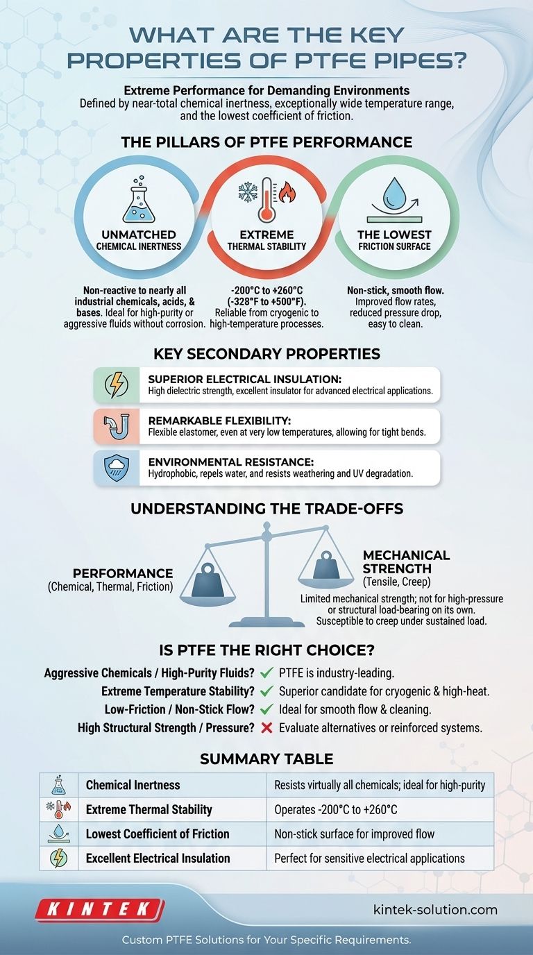 What are the key properties of PTFE pipes? Unlock Unmatched Chemical & Thermal Resistance Visual Guide