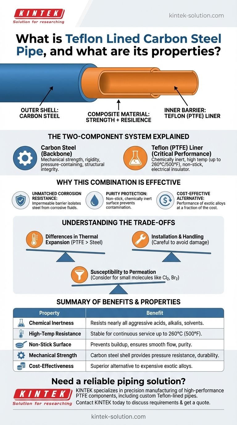 Cos'è il tubo in acciaio al carbonio rivestito in Teflon e quali sono le sue proprietà? Una soluzione economicamente vantaggiosa per fluidi corrosivi Guida Visiva