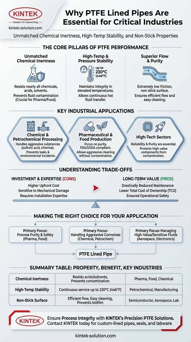 Por que os tubos revestidos com PTFE são considerados essenciais para certas indústrias? Resistência à Corrosão e Pureza Incomparáveis Guia Visual
