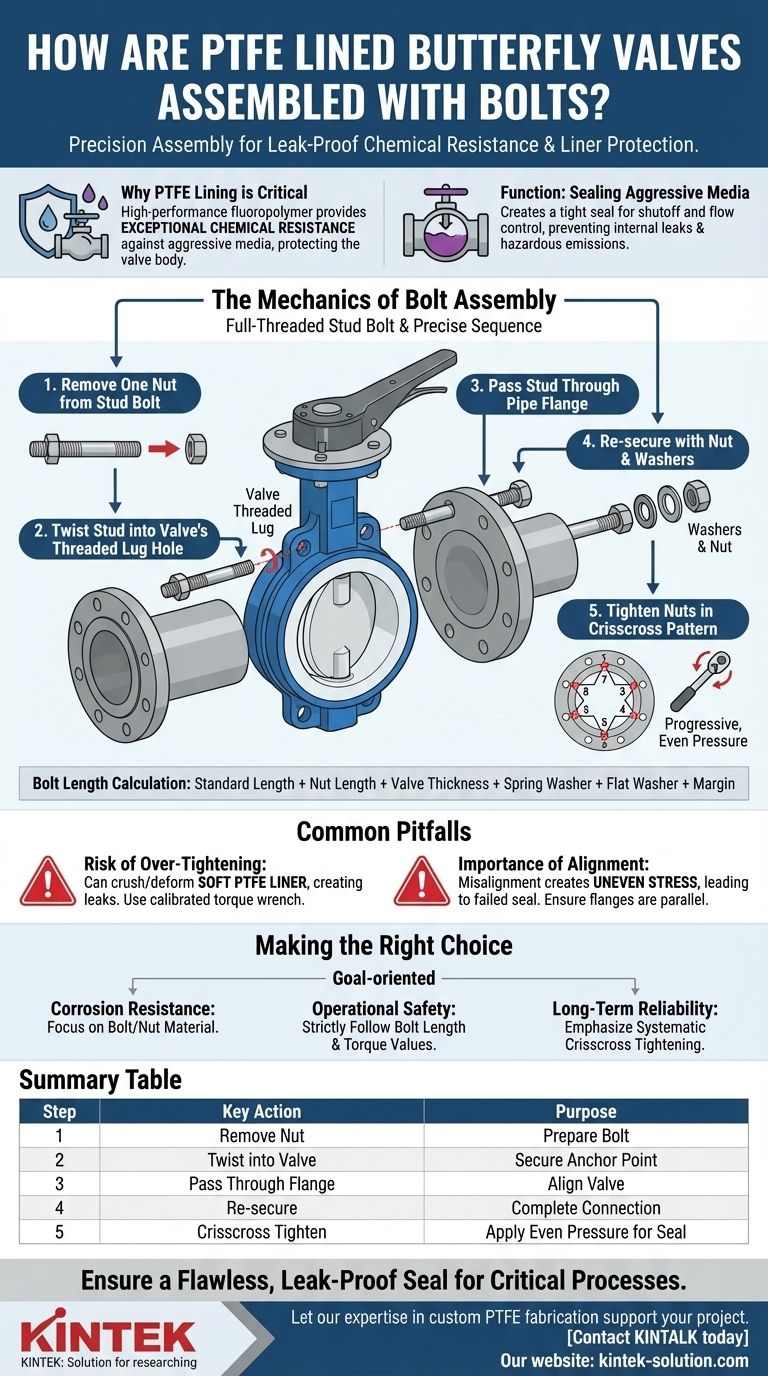 Como as válvulas borboleta revestidas com PTFE são montadas com parafusos? Um Guia para Instalação Segura e Sem Vazamentos Guia Visual
