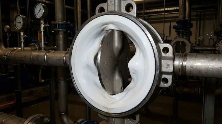 Por que a pressão negativa deve ser evitada em válvulas borboleta revestidas com PTFE?