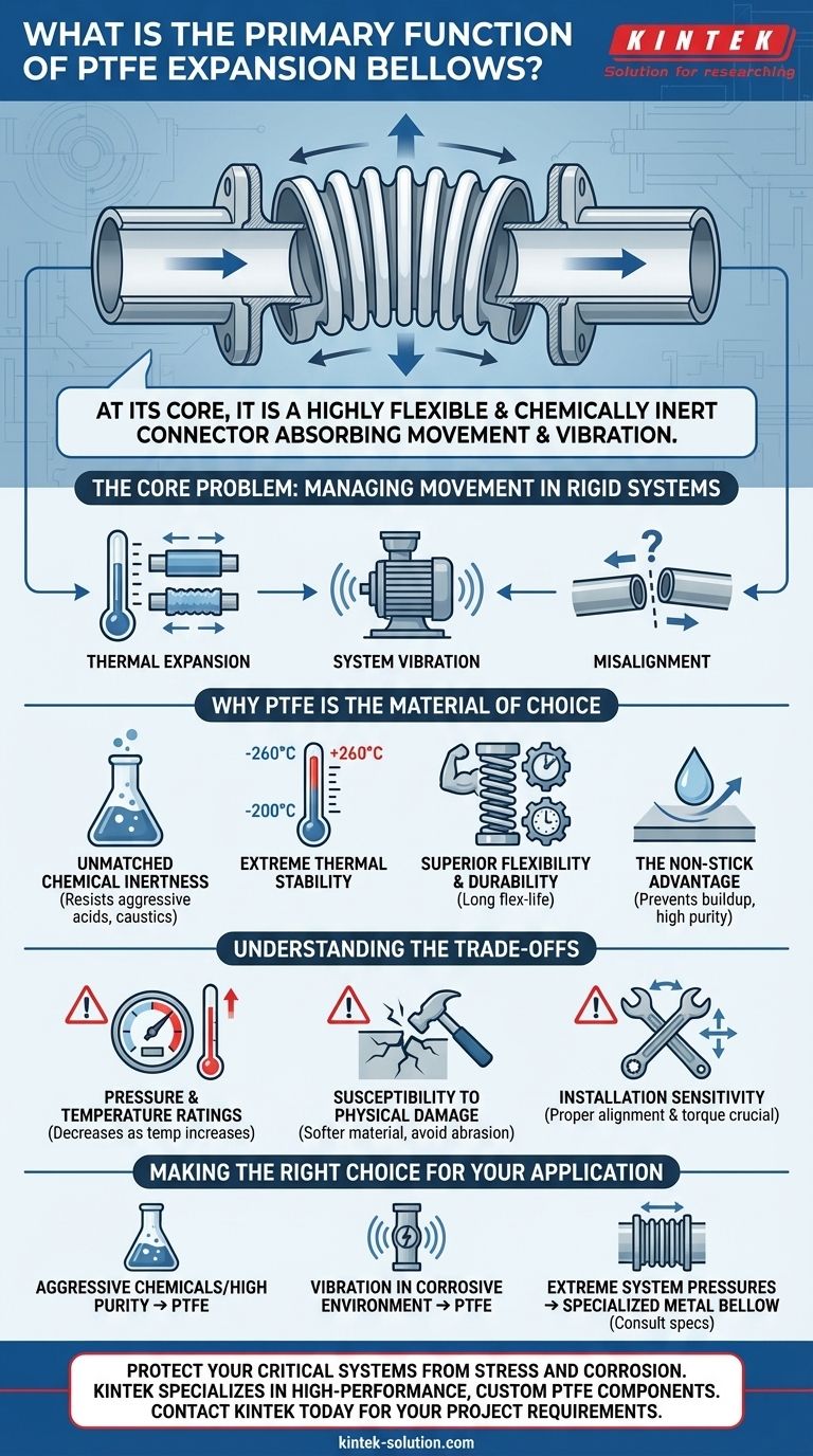 Qual è la funzione principale dei soffietti di espansione in PTFE? Risolvere le sfide di movimento e corrosione Guida Visiva