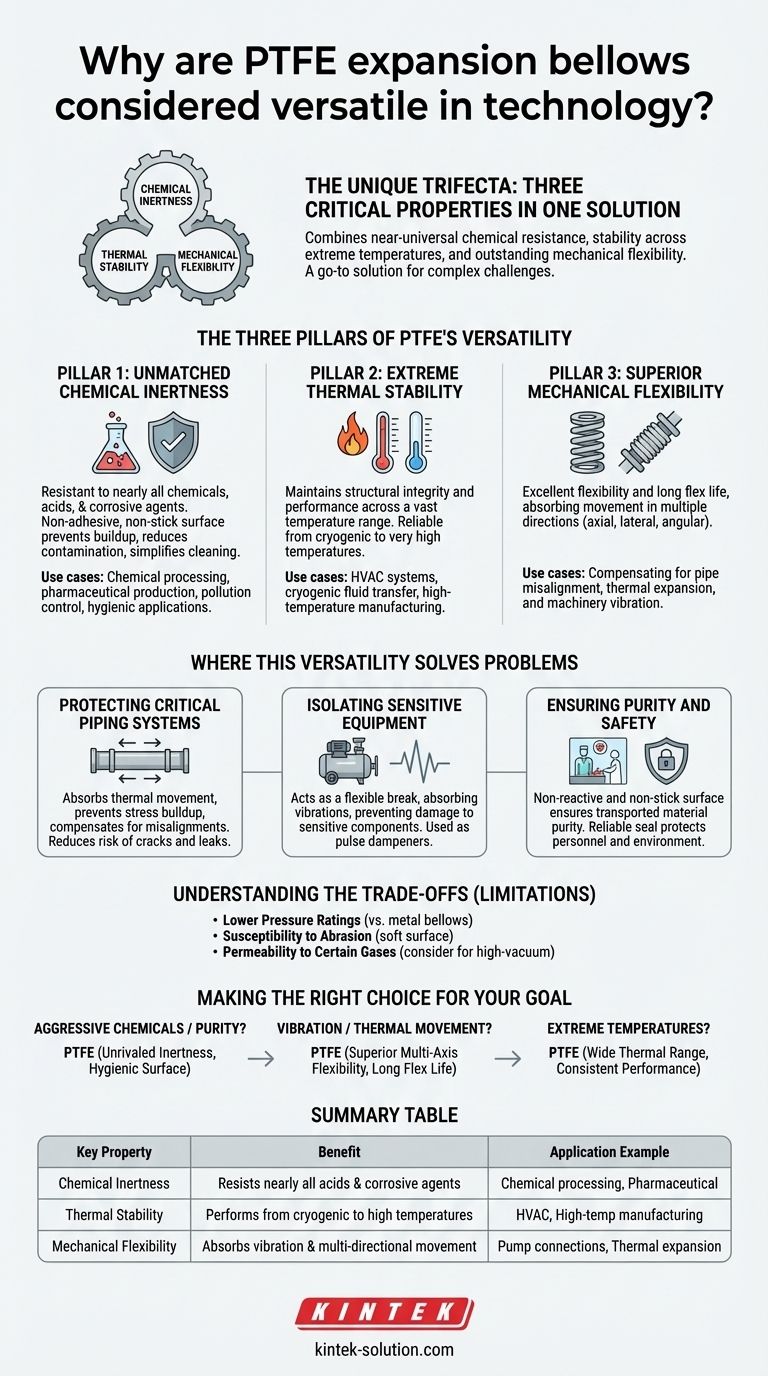 Why are PTFE expansion bellows considered versatile in technology? Mastering Chemical, Thermal, and Mechanical Challenges Visual Guide