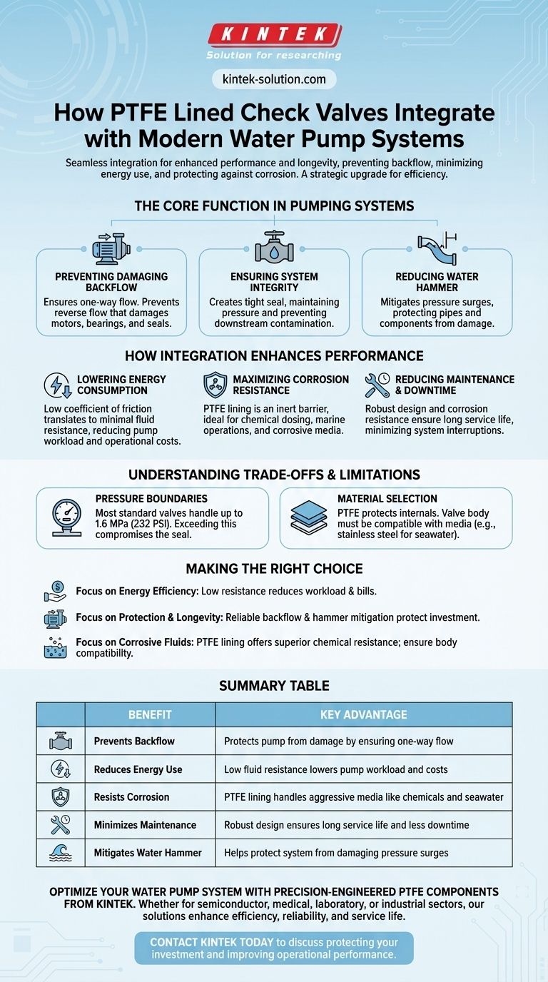 Como as válvulas de retenção revestidas com PTFE se integram aos sistemas modernos de bombas de água? Aumente a Eficiência e Proteja Seu Sistema Guia Visual