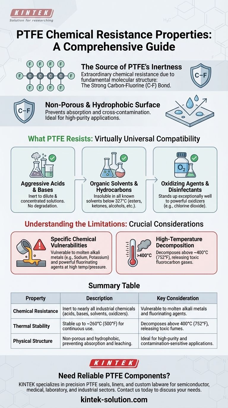 PTFE의 내화학성은 어떻습니까? 까다로운 응용 분야를 위한 탁월한 비활성 시각적 가이드