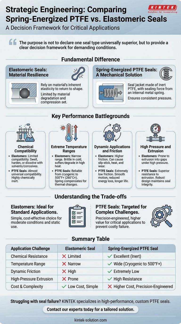 ما هو الغرض من مقارنة موانع التسرب PTFE المدعومة بنابض بموانع التسرب المرنة؟ دليل لاختيار مانع التسرب المناسب دليل مرئي